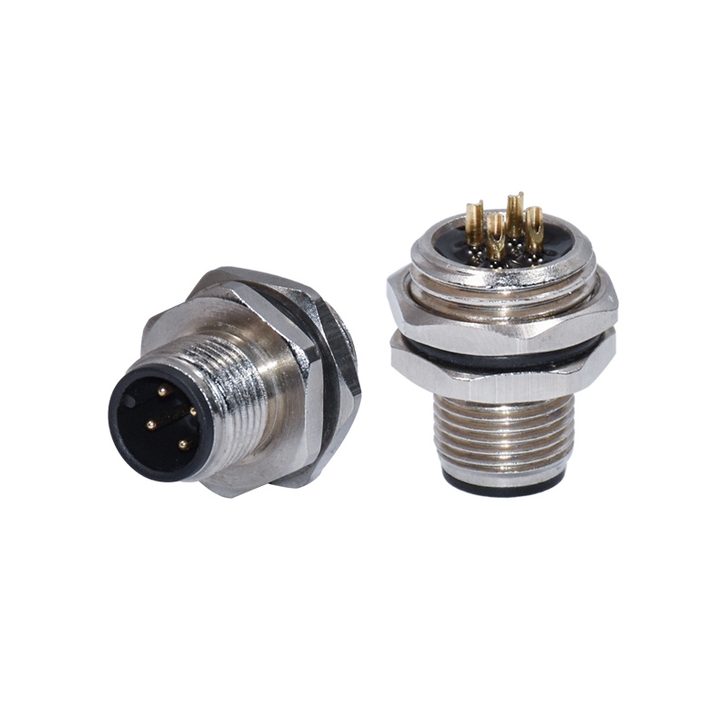 M5 M8 M12 M16 waterproof sensor adapters connectors ip67/ip68 male to female wall panel mount A B D code cable