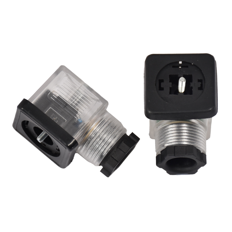 DIN43650 A/B/C Type Waterproof Molded assembly Cable Central Screw Solenoid Valve Connector