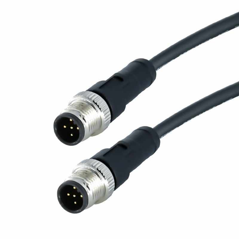Industrial M12 plastic female plug connector auto m12 3 4 5 6 8 12 17pin with custom end of free cable
