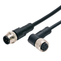 M12 2 3 4 5 6 8 12pin male female molding m12 waterproof connector