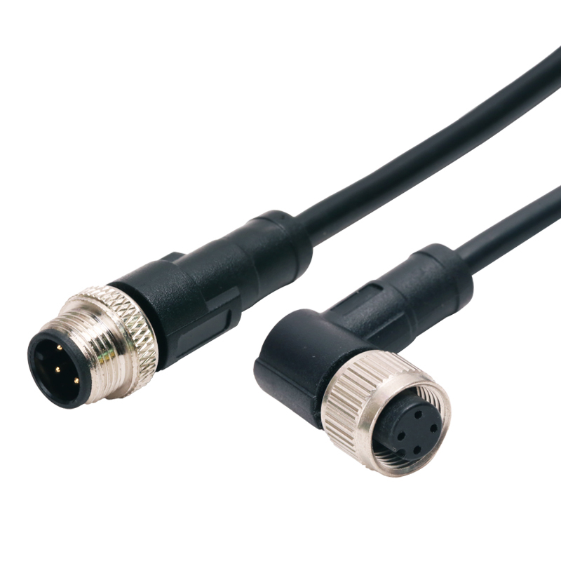 M12 2 3 4 5 6 8 12pin male female molding m12 waterproof connector
