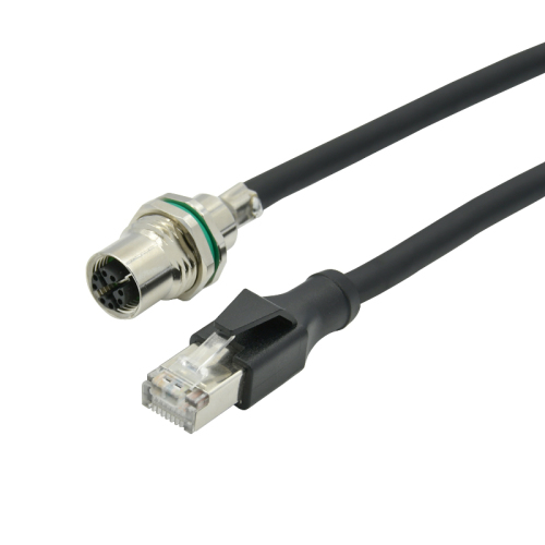 IP67 Electrical industrial shield male M12 to rj45 A D X coded 4p 8p ...
