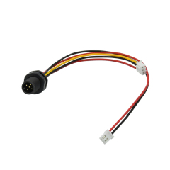 M12 connector Waterproof A Code 3pin 4pin 5pin 8pin 12pin full plastic Rear Front wall Panel Mount sockt with jst connector