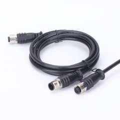 M12 Connector 4 Pin Female X Coding to RJ45 Extension Cable