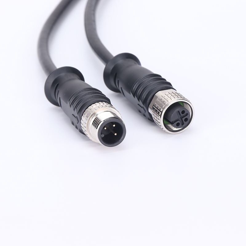 M12 Connector 4 Pin Female X Coding to RJ45 Extension Cable