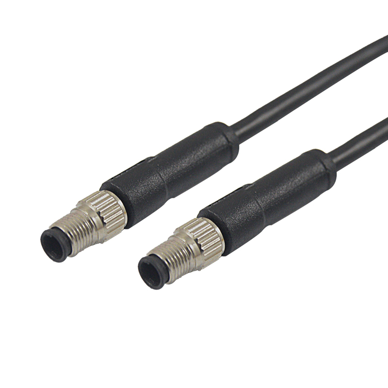 M5 Series 3pin Wire IP68 Connector Moulded a Code Aviation Plug