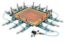 Low price large size Pneumatic mesh Stretching Machine