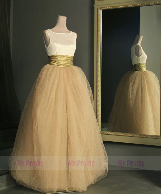 Champagne Tulle Skirt Bridal Skirt