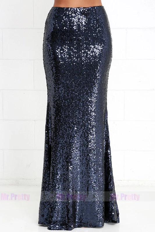 Champagne/Navy Sequin Skirt Bridal Skirt