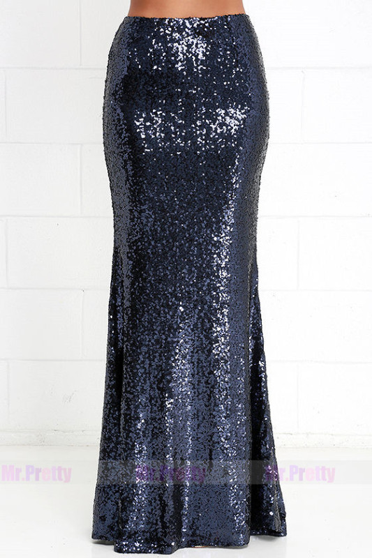 Champagne/Navy Sequin Skirt Bridal Skirt