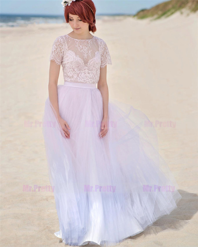 Ivory Lace Tulle Top Women Top Skirt Top