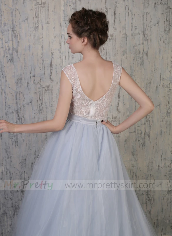 Light Grey Tulle Wedding Skirt Bridal Skirt