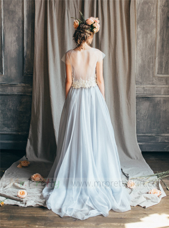 Light Blue Organza Skirt Bridal Skirt Wedding Skirt