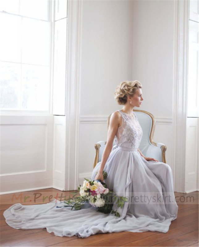 Lavender Chiffon Skirt Bridal Skirt Wedding Skirt