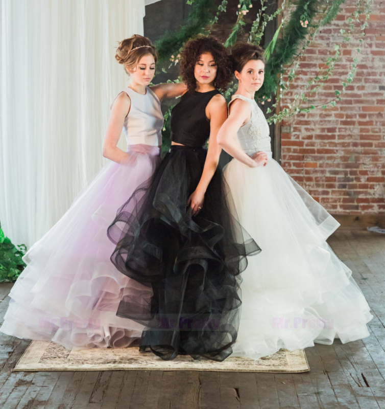 Organza Full Length Wedding Skirt Party Skirt