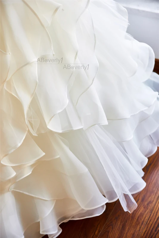Ivory Organza  Mermaid Bridal Dress Wedding Gown