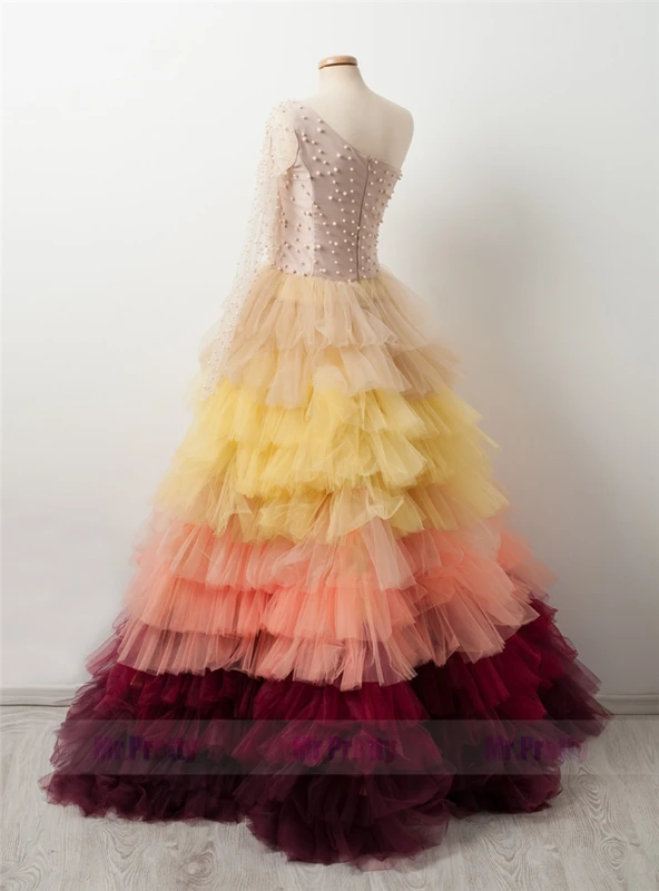 Multi Color Full Length Tutu Skirt Special Occasion Dress
