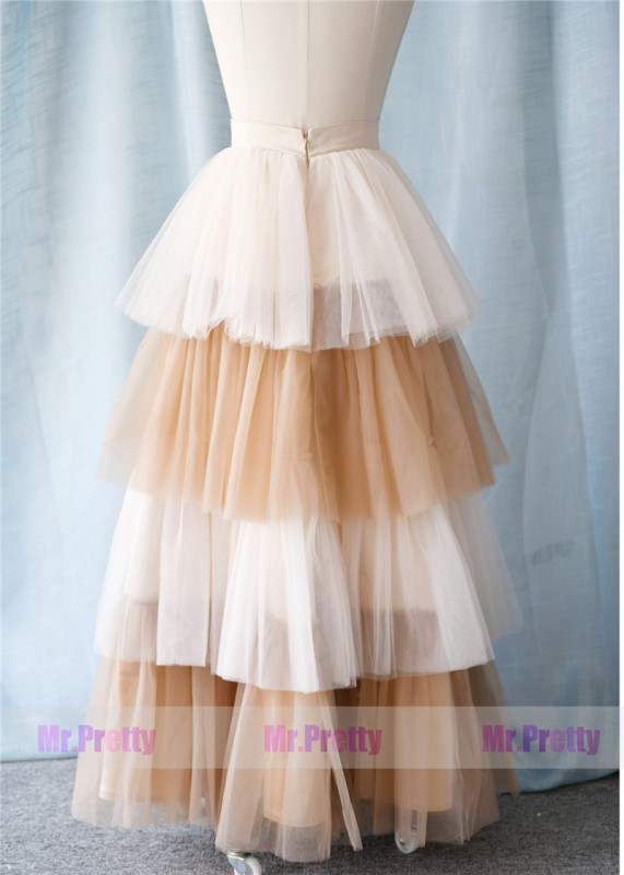 Light Champagne Brown Long Tutu Skirt Party Skirt