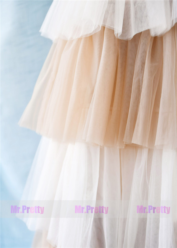 Light Champagne Brown Long Tutu Skirt Party Skirt