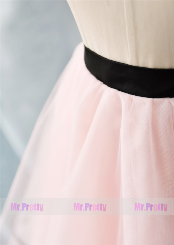 Light Pink Short Tulle Skirt Party Bridesmaid Skirts/Kids Skirt