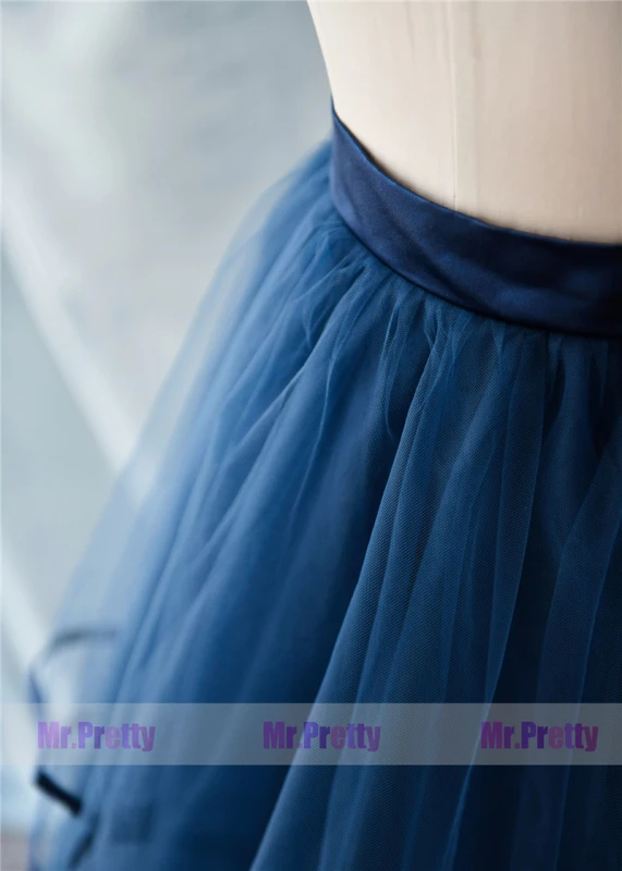 Navy Blue Short Tulle Skirt Party Bridesmaid Skirts/Kid Skirt