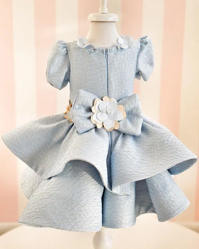 Light Blue  Girls Party Dress Holiday Dress Christmas Dress