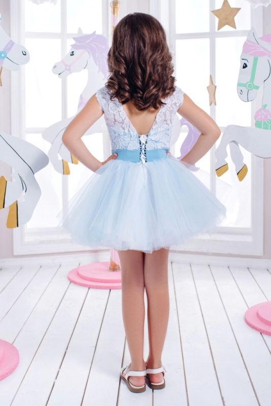 Light blue Flower Girl Dress Girls Party Dress