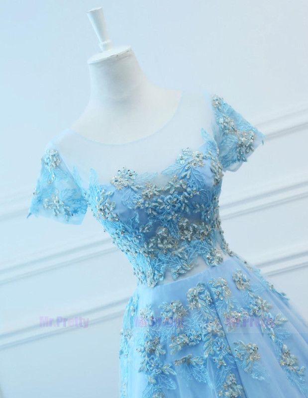 Light Blue Prom Dress Evening Party Dresses