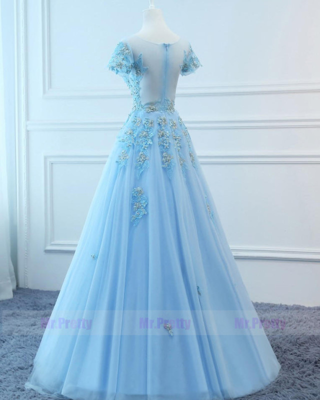 Light Blue Prom Dress Evening Party Dresses