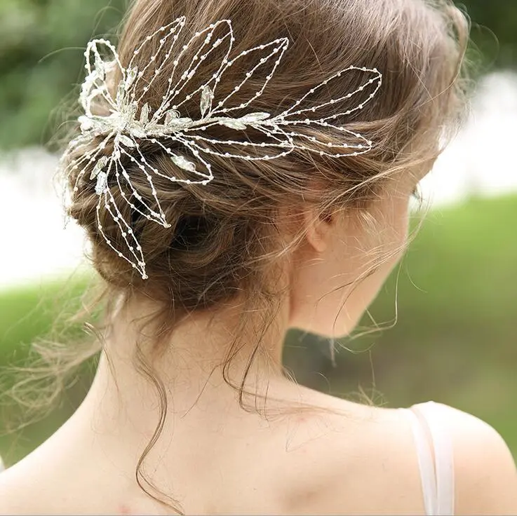 Silver Beads Bridal Hairband Bridal Headband