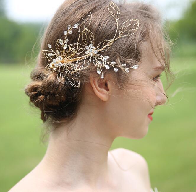 Champagne Gold Beads Bridal Hairband Bridal Headband