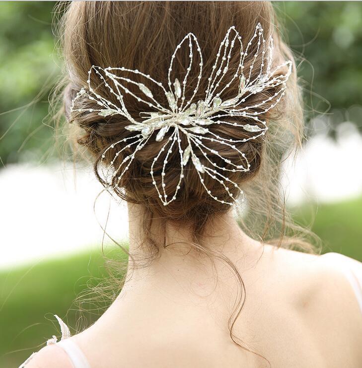 Silver Beads Bridal Hairband Bridal Headband