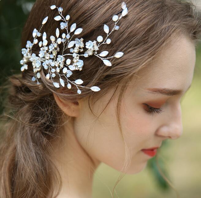 Silver Beads Bridal Hairband Bridal Headband