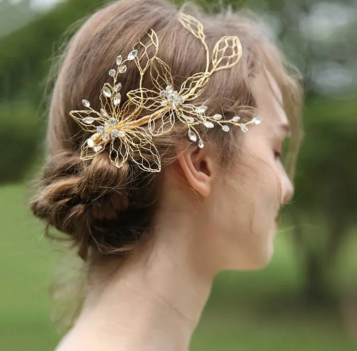 Champagne Gold Beads Bridal Hairband Bridal Headband