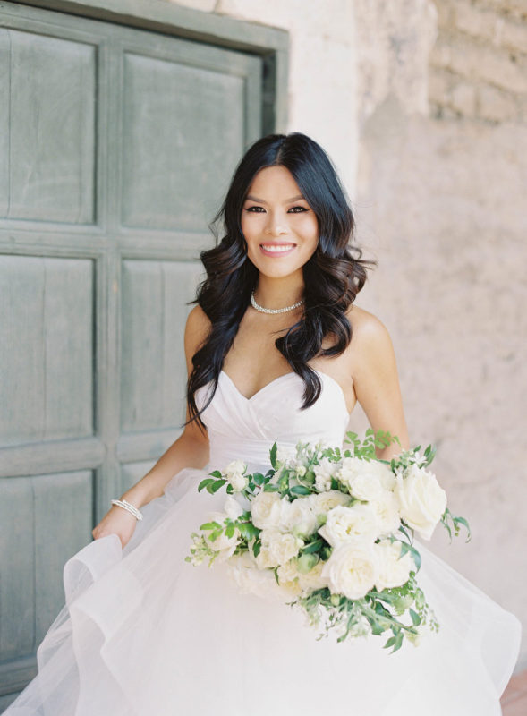 Ivory Short Train Bridal Ball Gown