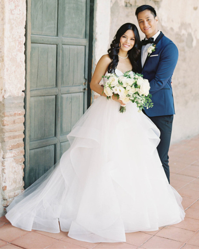 Ivory Short Train Bridal Ball Gown