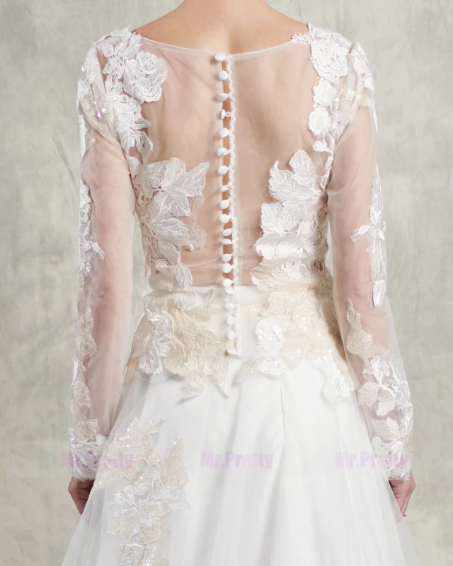 Light Champagne Lace Wedding Top