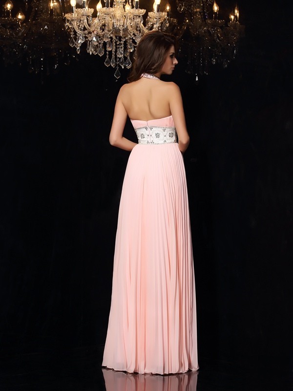 Peach Beaded Prom Dress Bridesmaid Dress Sexy Prom Dress