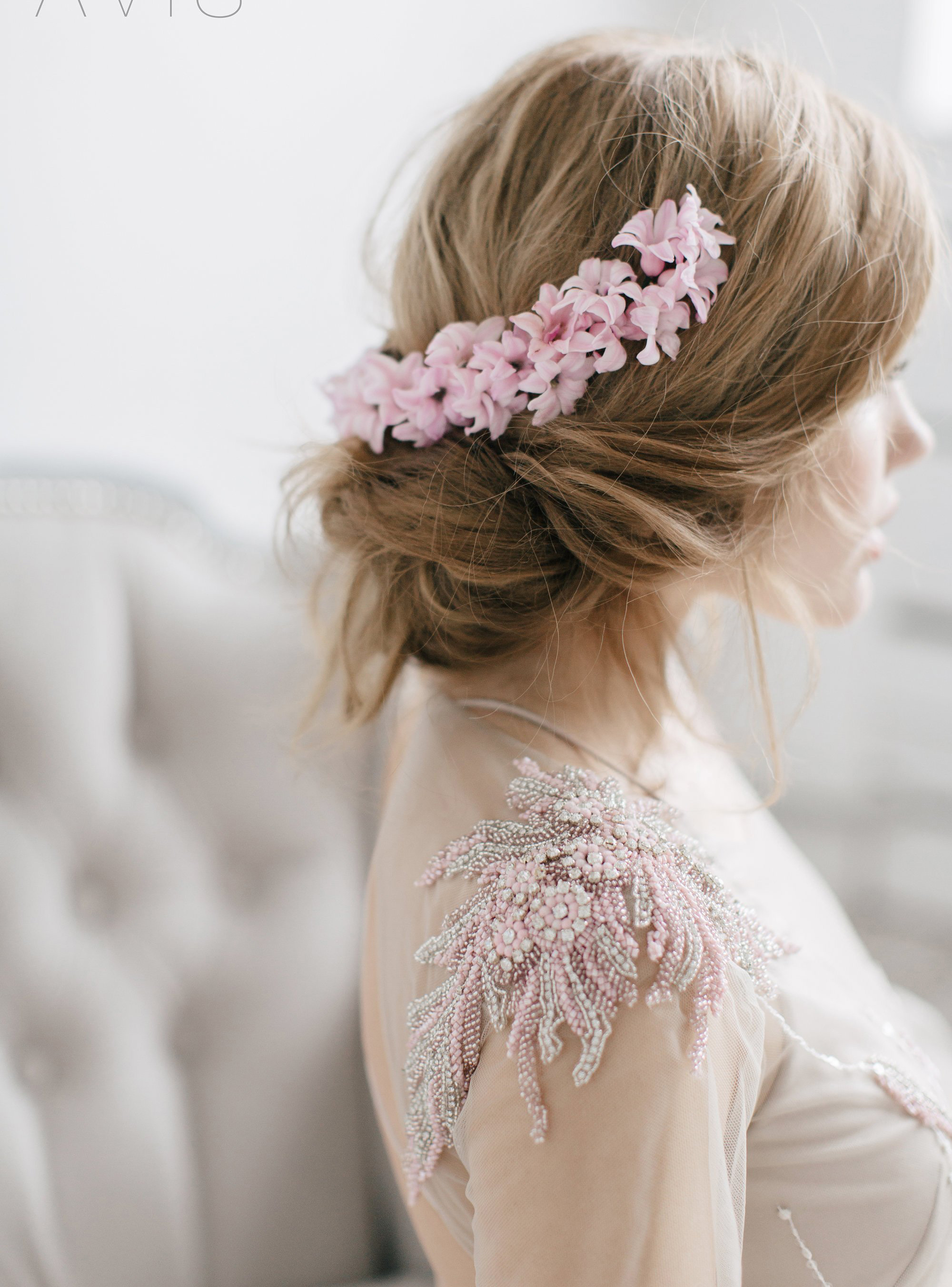 Light Grey Tulle  Wedding Skirt 2 Pieces Wedding Dress