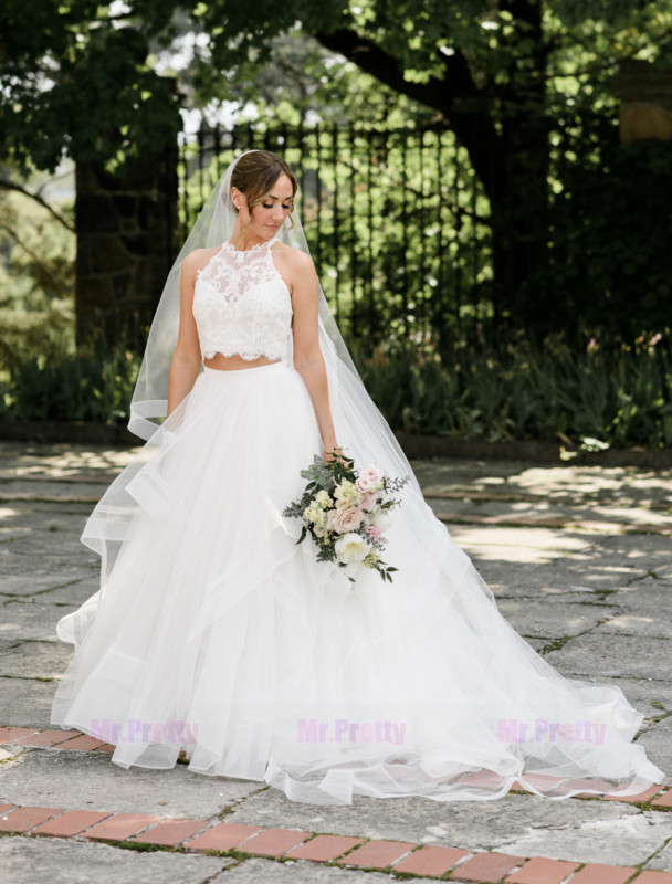 Ivory 2 Pieces Wedding Gown Bridal Gown