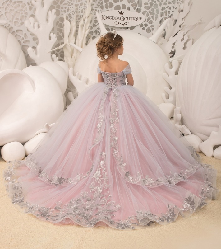 Lavender Tulle Flower Girl Dress Pageant Dress