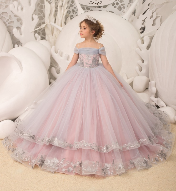 Lavender Tulle Flower Girl Dress Pageant Dress