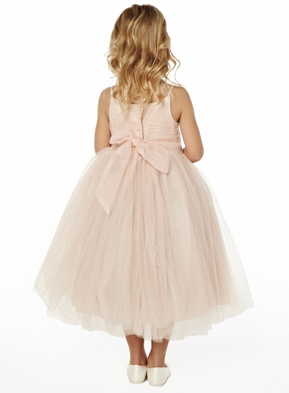 Tulle Flower Girl Dress Tea Length Flower Girl Dress