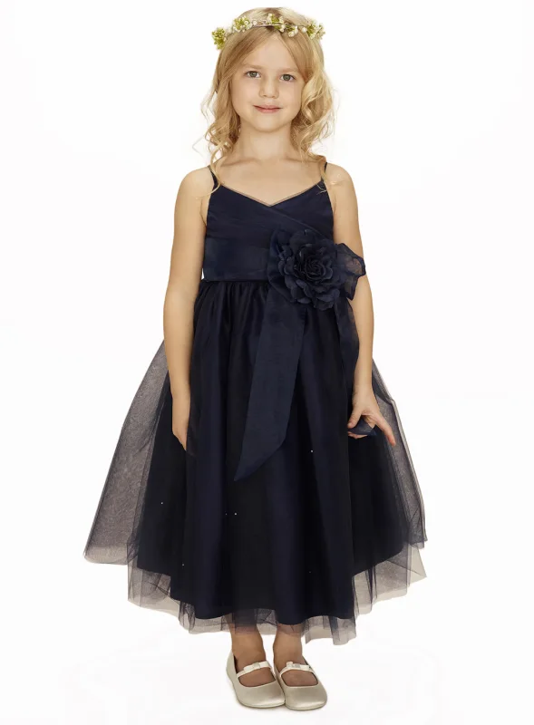 Tulle Flower Girl Dress Tea Length Flower Girl Dress