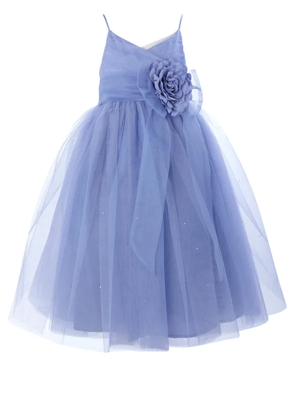 Tulle Flower Girl Dress Tea Length Flower Girl Dress