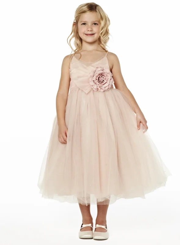 Tulle Flower Girl Dress Tea Length Flower Girl Dress