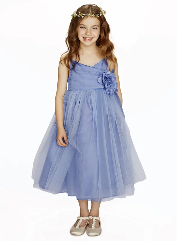 Tulle Flower Girl Dress Tea Length Flower Girl Dress