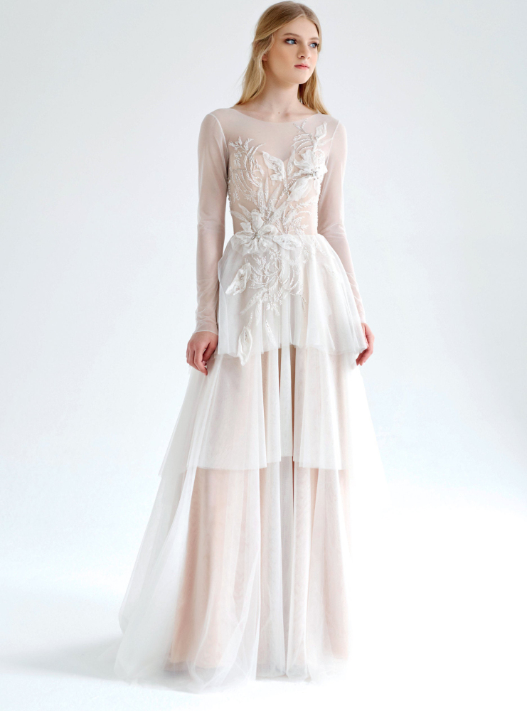 Ivory Lace Vback Sexy Bridal Gown Wedding Dress