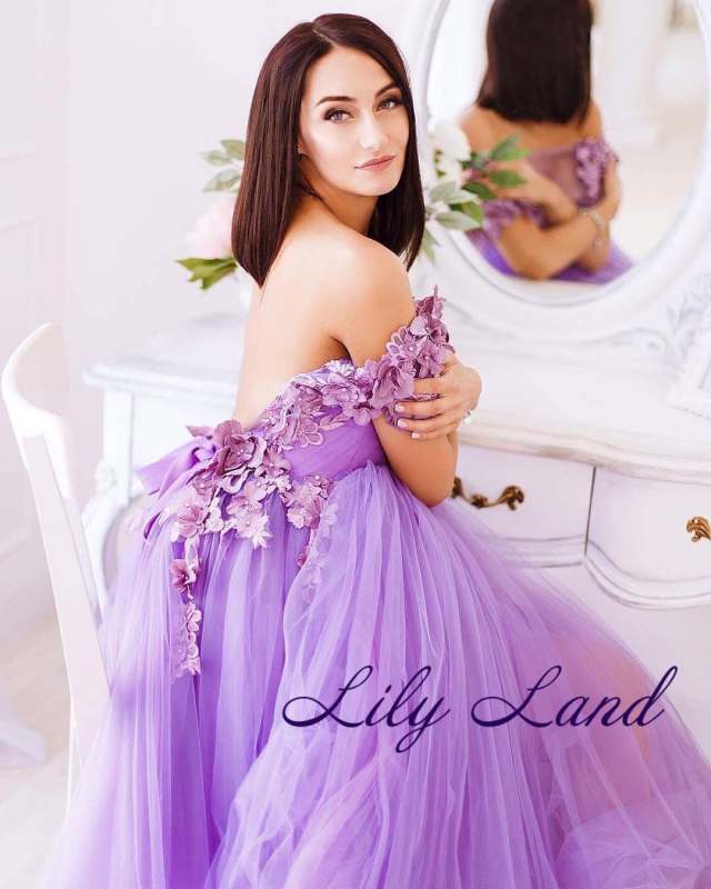 Purple Vback Long Train Sexy Prom Dress Pregnant Dress