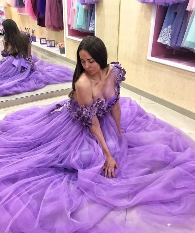 Purple Vback Long Train Sexy Prom Dress Pregnant Dress